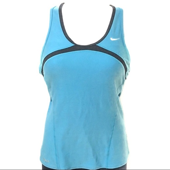 Nike Tops - Nike FIT DRY blue bra workout tank top